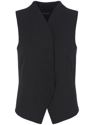 Фланелен вълнен елек Giorgio Armani черно