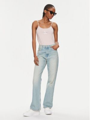 Slim fit tank top Calvin Klein Jeans růžový
