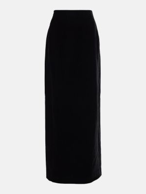 Falda larga de terciopelo‏‏‎ Wardrobe.nyc negro