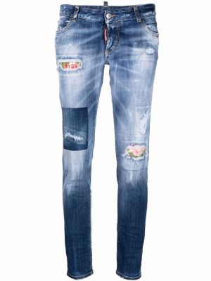 Low waist skinny jeans Dsquared2 blau