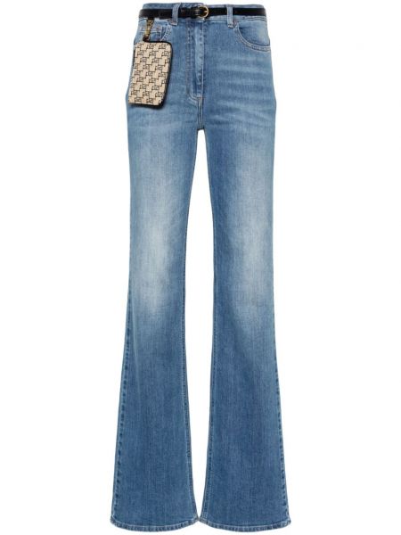 Jeans bootcut brodeés large Elisabetta Franchi