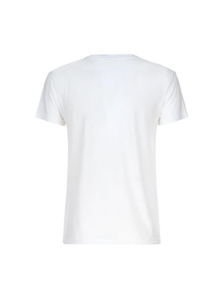 Camiseta de algodón manga corta de cuello redondo Dondup blanco