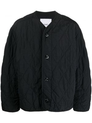 Prošívaná péřová bunda s knoflíky Oamc černá