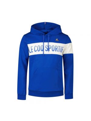Bluza z kapturem Le Coq Sportif niebieska