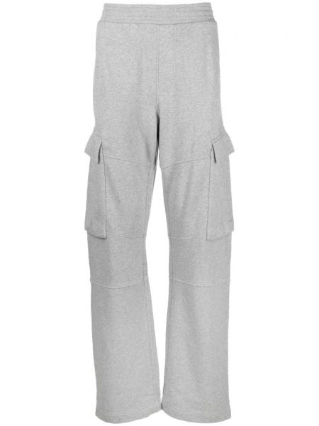 Памучни карго панталони Givenchy сиво