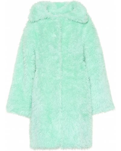 Κοντό παλτό με γούνα Balenciaga πράσινο
