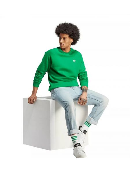 Свитшот с круглым вырезом Adidas зеленый