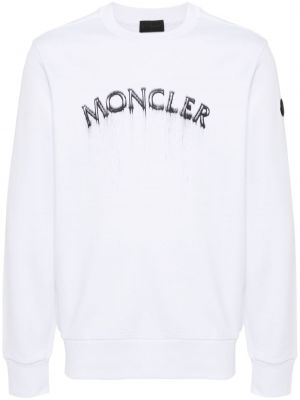 Sweatshirt aus baumwoll mit print Moncler weiß