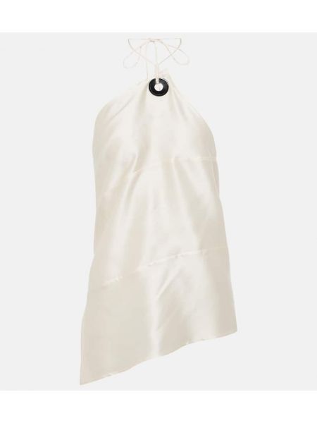 Top de raso Ferragamo blanco