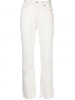 Straight leg-jeans med hög midja 12 Storeez vit