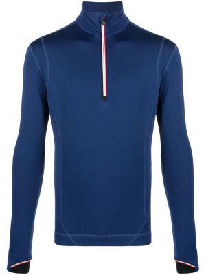 Svītrainas džemperis ar rāvējslēdzēju Moncler Grenoble zils