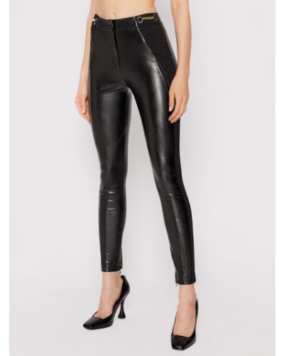 Babylon Műbőr nadrág O_E00059 Fekete Slim Fit