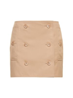 Bavlněné mini sukně s knoflíky Burberry