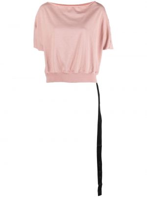 Памучна тениска Rick Owens Drkshdw розово