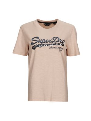 Retro tričko Superdry béžová