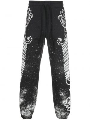 Pantalon de joggings à imprimé Versace Jeans Couture noir
