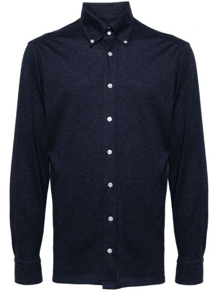 Пухена риза с копчета на яката N.peal синьо