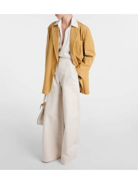 Oversize blazer aus baumwoll Max Mara gelb