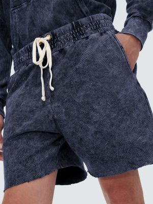 Pamučne kratke hlače od jersey Les Tien plava