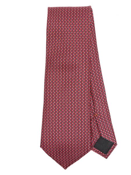 Cravată de mătase cu imprimeu geometric din jacard Zegna