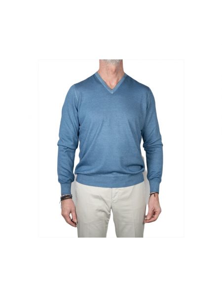 Sweter z kaszmiru Gran Sasso niebieski