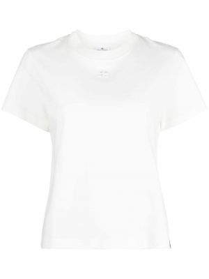 T-shirt en coton avec applique Courrèges blanc