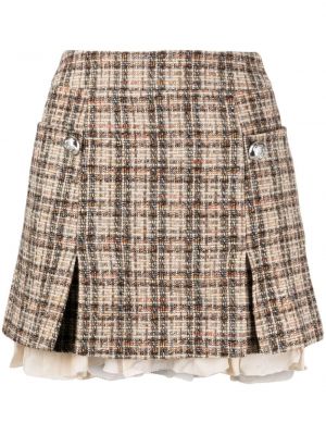 Mini suknja od tvida Louis Shengtao Chen smeđa
