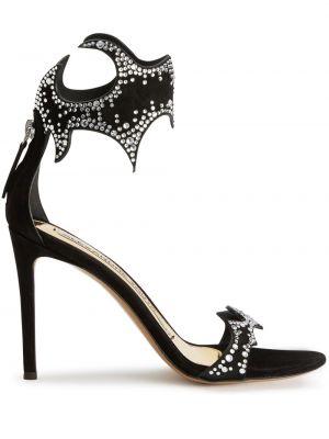 Sandały z kryształkami Alexandre Vauthier czarne
