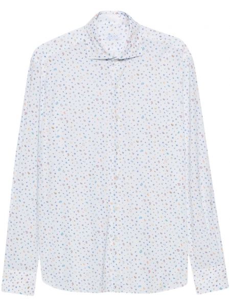 Дълга риза с принт с пейсли десен Orian бяло