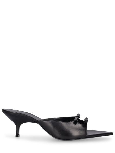 Sandale din piele Gia Borghini negru