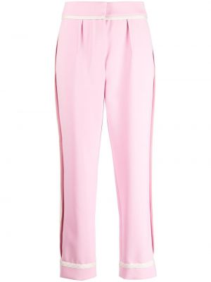 Pantalones rectos de cintura alta Moschino rosa