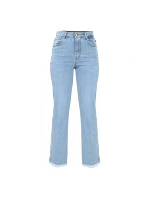 Pailletten straight jeans mit taschen Kocca blau
