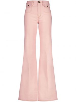 Straight fit džíny s vysokým pasem Giambattista Valli růžové