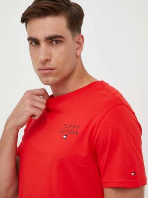 Меланж тениска с дълъг ръкав с принт Tommy Hilfiger