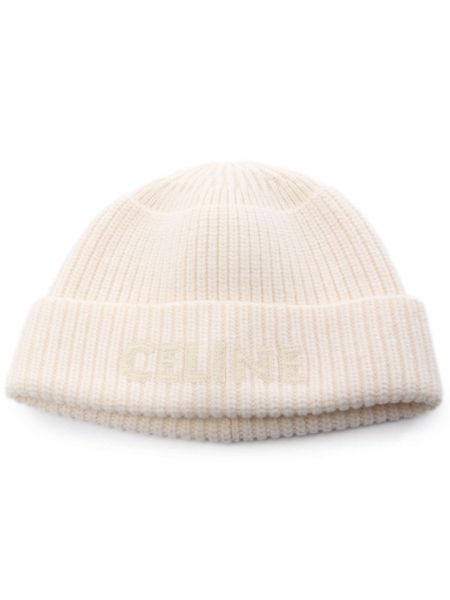 Вълнена шапка Céline Pre-owned бяло
