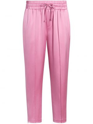 Pantaloni din satin Cinq A Sept roz
