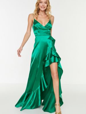 Večerní šaty Trendyol zelené