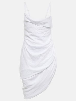 Mini vestido de gasa Jacquemus blanco