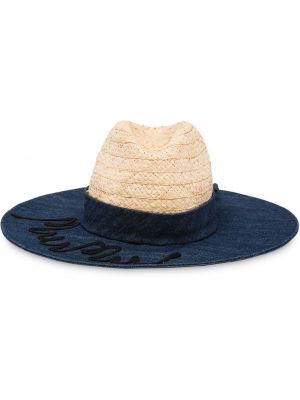 Sombrero con bordado Miu Miu azul