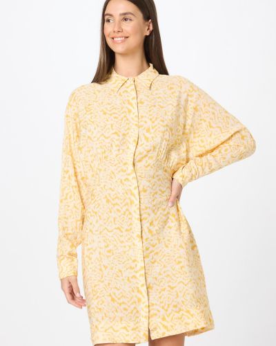 Košeľové šaty Second Female žltá