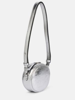 Usnjena torbica za čez ramo Maison Margiela srebrna