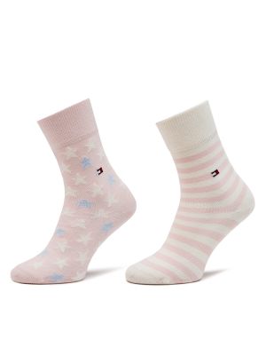 Ψηλές κάλτσες Tommy Hilfiger ροζ