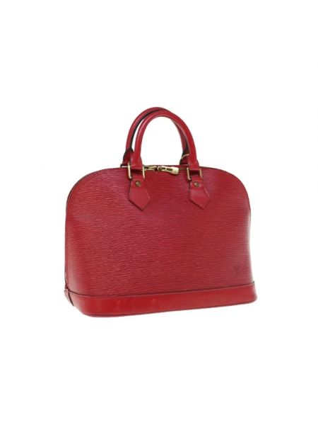 Torba skórzana retro Louis Vuitton Vintage czerwona