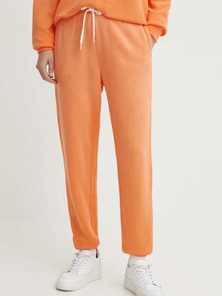 Pomarańczowe spodnie sportowe bawełniane Polo Ralph Lauren