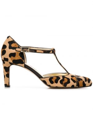 Полуотворени обувки с принт с леопардов принт Antonio Barbato кафяво