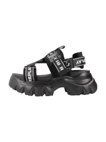 Sandale ohne absatz Replay schwarz