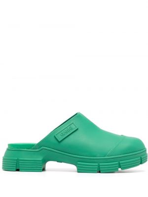 Papuci tip mules chunky Ganni verde