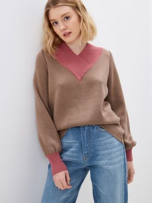 Пуловер Vivawool коричневый