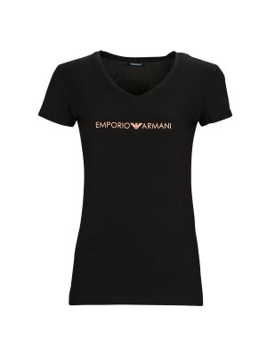 Tričko s krátkými rukávy Emporio Armani černé