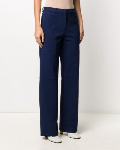 Rovné kalhoty Nina Ricci modré
